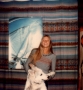 Wendy and our dog Brujo, Dana Point house, 1974.