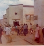 Entrance to open aired mercado. Billy in foreground, La Cumbre, 1971.