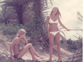 Wendy, left, with Ginger, North Shore Hawaii, 1967