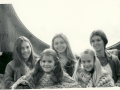 Wendy, middle, with sisters and children, Silverton, Oregon, 1969.